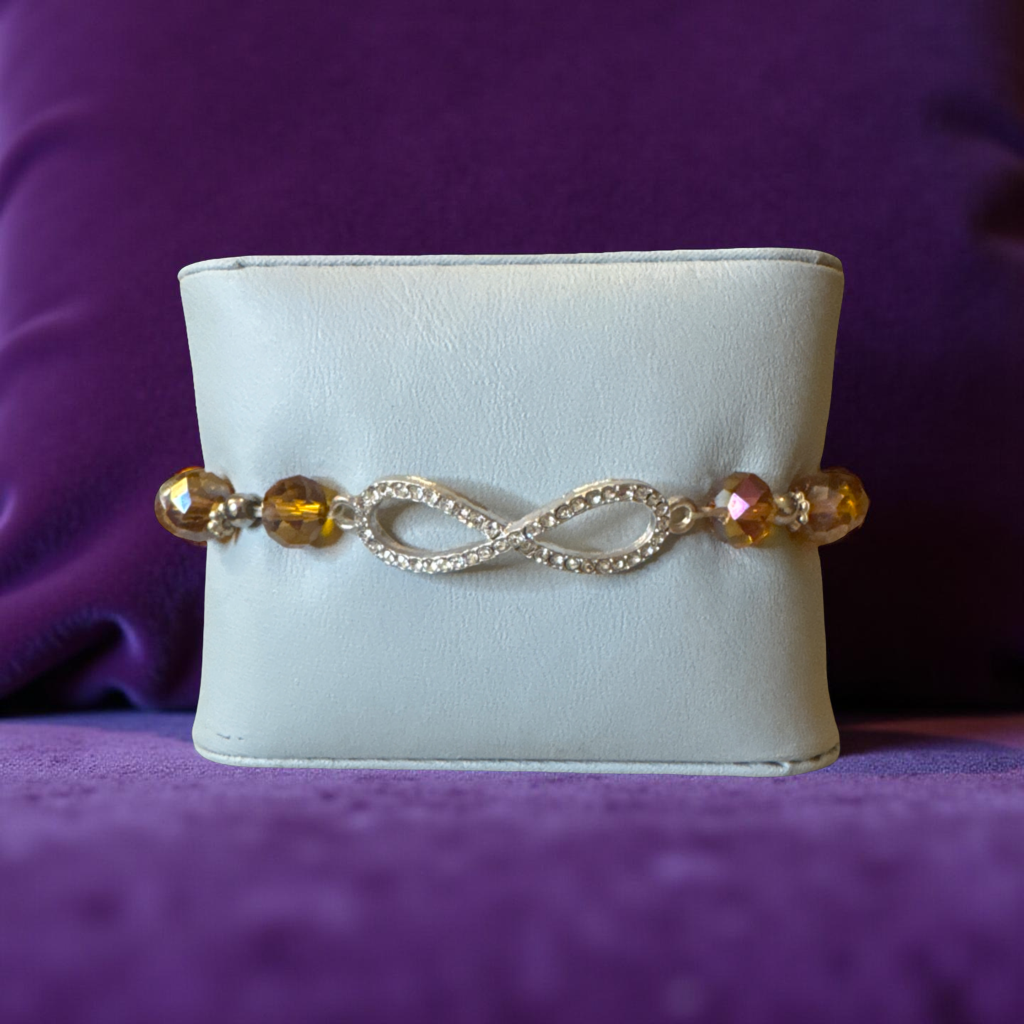 Golden Glow Infinity Bracelet