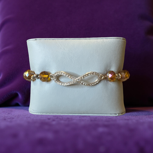 Golden Glow Infinity Bracelet